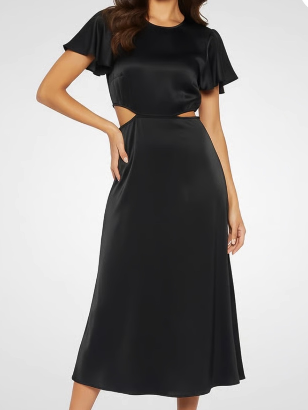Michael Michael Kors Black Cutout Side Dress